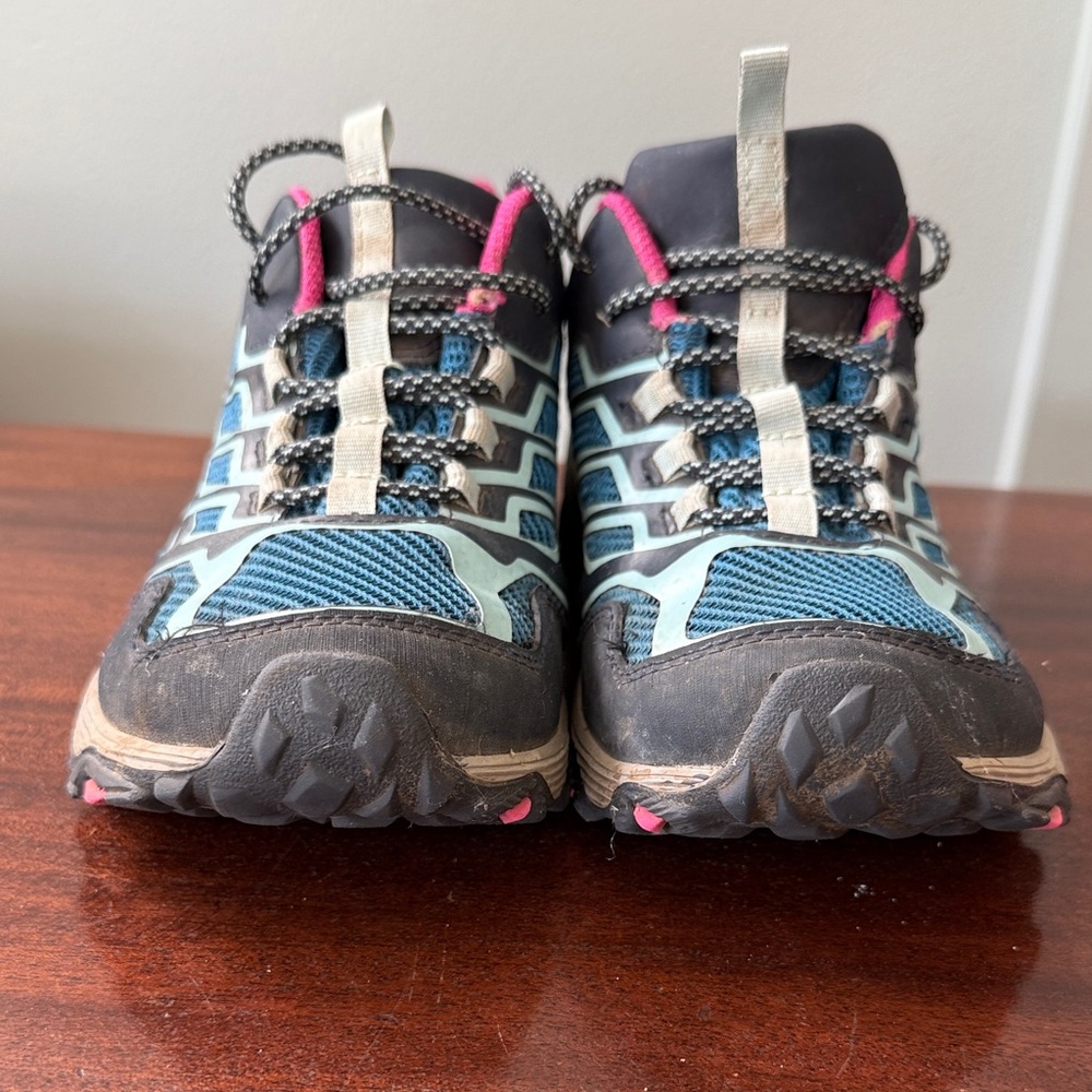 Merrell Kids' Moab Hiking Sneakers - Blue, Black, and Pink - Picture 12 of 12